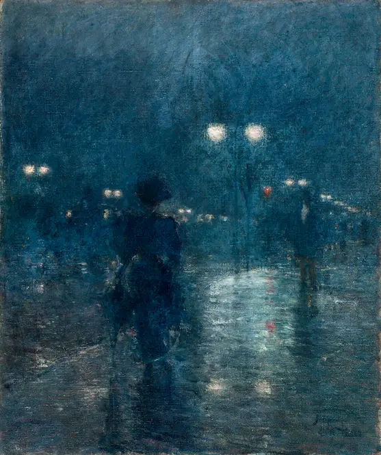 Fifth Avenue Nocturne (c. 1895) by Childe Hassam